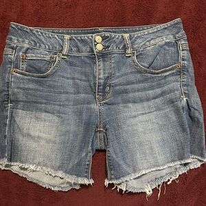 American Eagle Outfitters Distressed Blue Jean Shorts